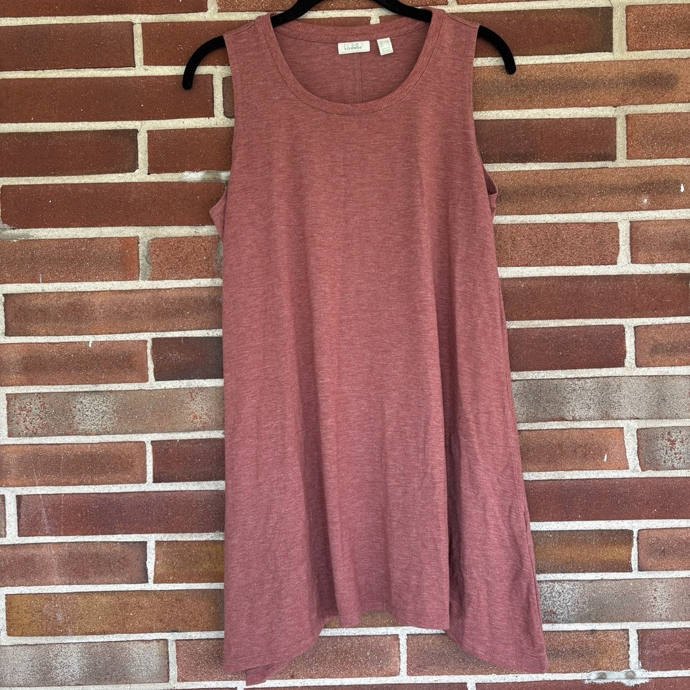 Logo Lounge Lori Goldstein Red Long Tunic Tank Top Pockets Sz M A3252